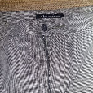 Kenneth Cole Men Navy Checkered Shorts,100% Cotton, 34" W, Inseam 11 "Long, Nwot